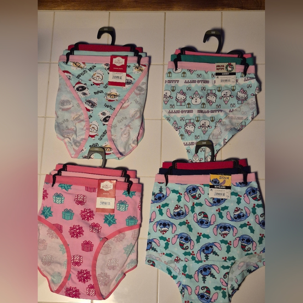 NEW Lot Of 4 Walmart Christmas Underwear 3-packs In Assorted Styles, Size XL